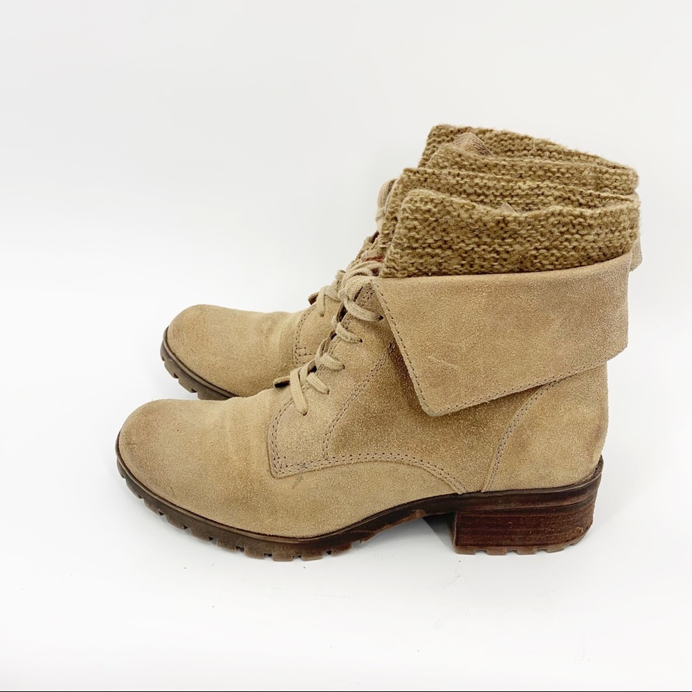 Lucky Brand Huntress Suede Lace-up Ankle Boots